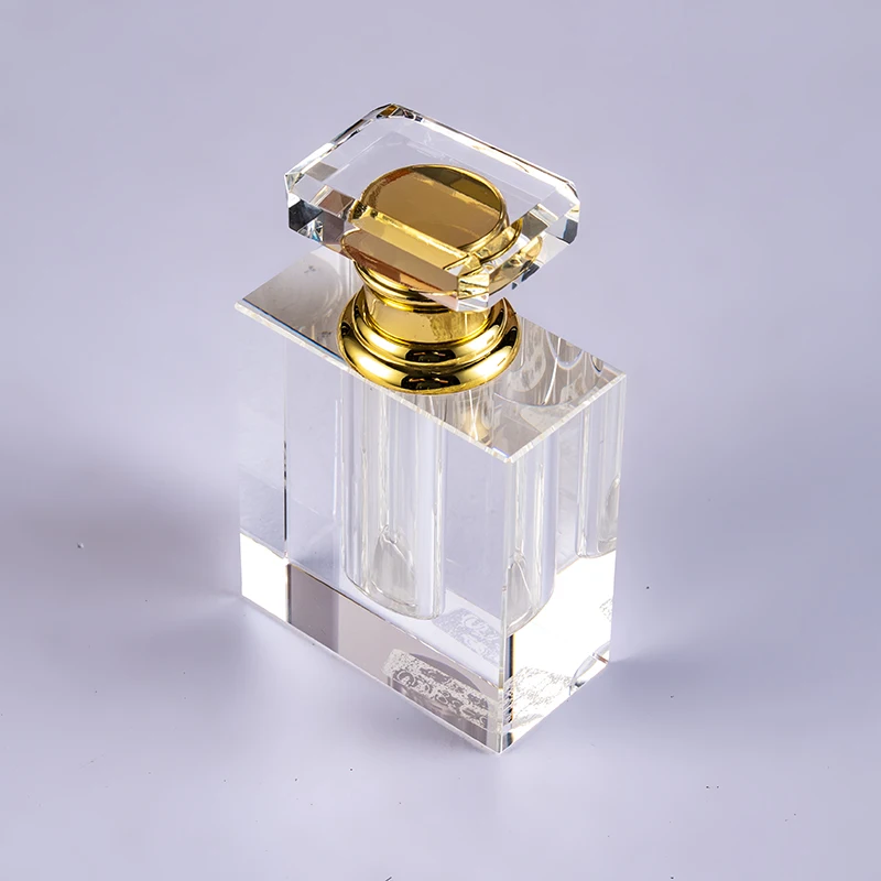 Bouteille en verre carrée solide 12ml pas chère en gros, bouteille à parfum élégante en cristal