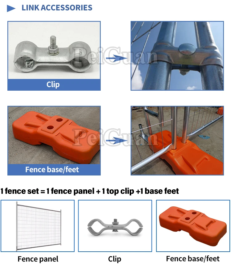 Construction Temporary Fence Temporary Panels Portable Event Fencing ...