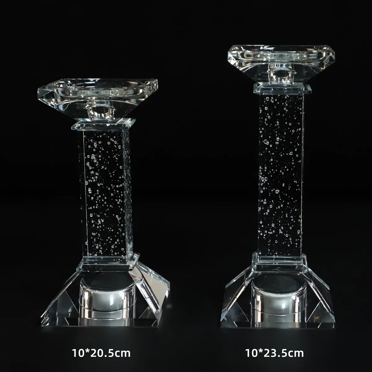 High Quality Pure Transparently Crystal Candlestick Holder Lighted Up Luxury Centerpieces Wedding Decoration Home Indoor manufacture