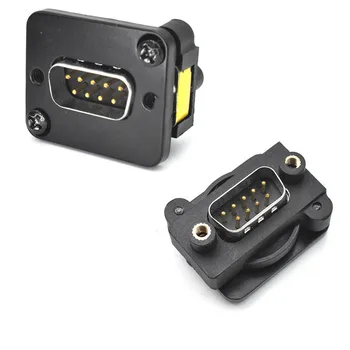 QIANRENON DB15 Panel Mount Straight Through Connector VGA Vrouwelijk naar Mannelijk Panel Socket Converter 3 Rij 15 Hole VGA Panel Koppeling, verzendt Analoge Video Signaal 1080P