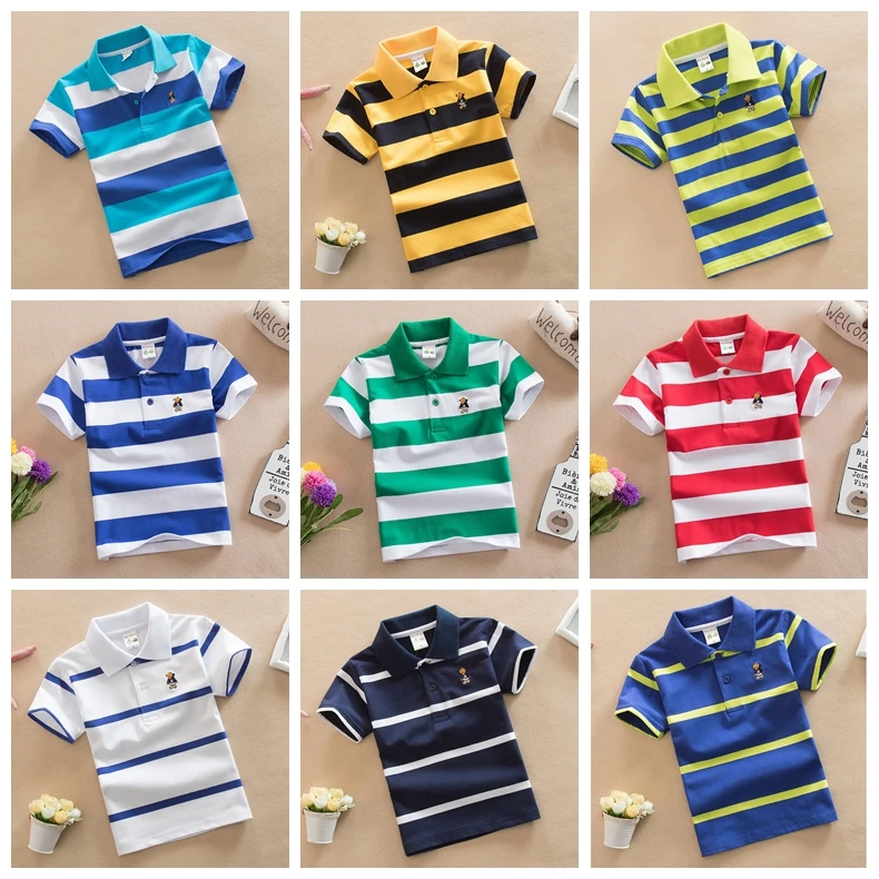 Wholesale Summer Kids School Polo Shirts Custom Embroidery Design ...