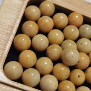 14mm Polished Round Natural Stone Beads Smooth Loose Gemstones for Jewelry Making