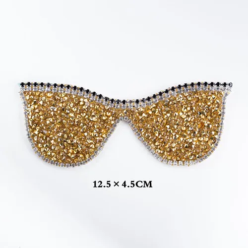 Royal ready design free sample White crown rhinestone heat logo iron on patches for clothing