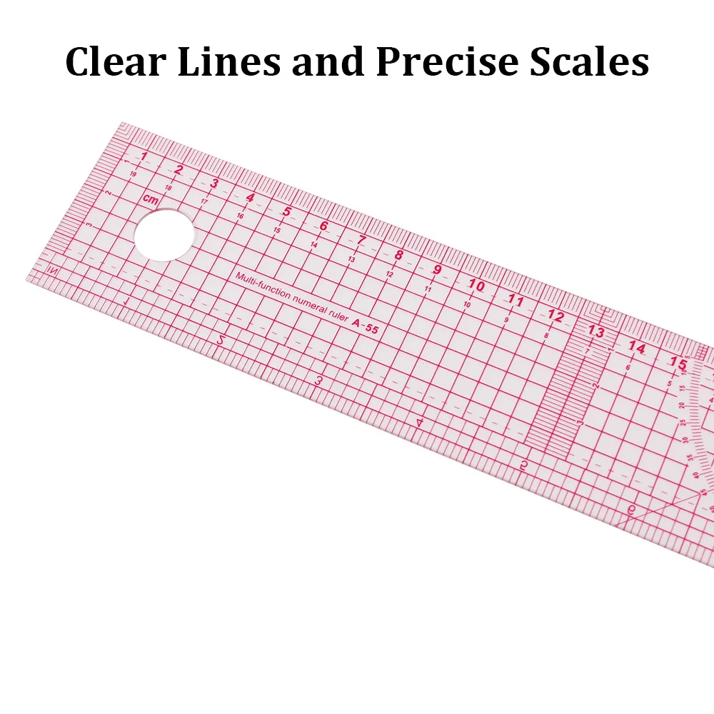 Easy  Cutting Drawing Ruler Sewing DIY Apparel Ruler Plate Sleeve Cage Placing Yardstick Curve Triangle Patchwork Ruler