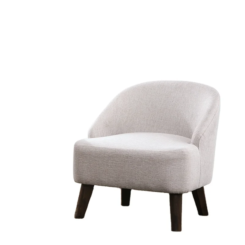 Simple Modern Single Sofa Small Tea Table Combination Mini Balcony Bedroom Cafe Fabric Small Chair