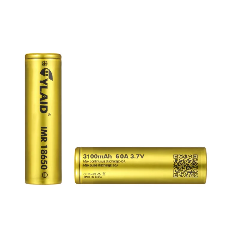 China Wholesale Price High Capacity Cylaid 3100Mah 3.7V 60A Discharge Current Rechargeable Battery