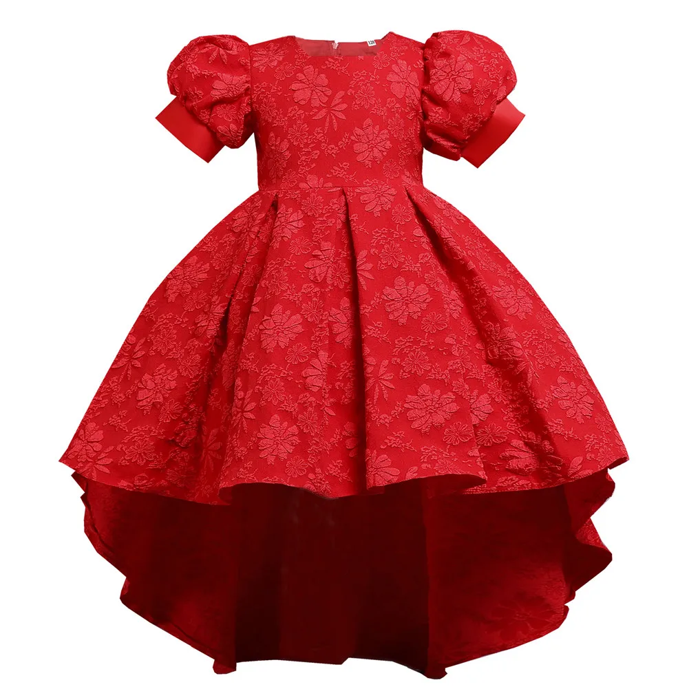 Western Style pink Wedding Dress Girls Birthday Dresses for 6 Years Old  Baby Girls Dress Designs for Birthday Party
