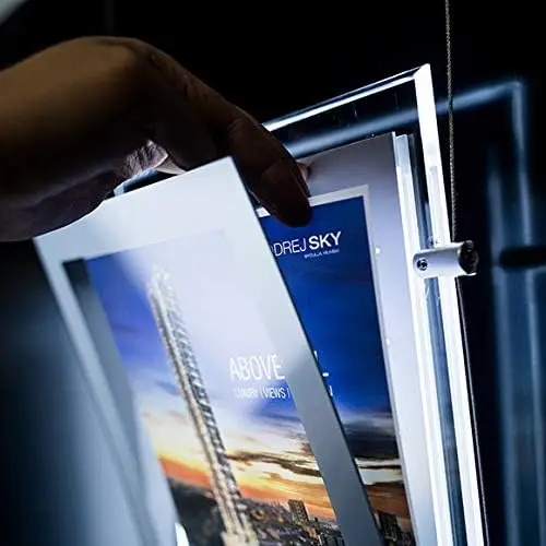 LED Crystal Light Box Special Custom Led Poster Acrylic Thin Advertising Light Box Backlit Picture Frame A0 A1 A2 A3 A3