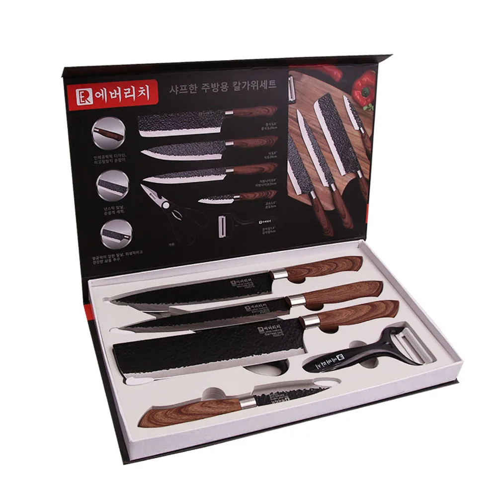 EVERRICH Stainless Steel Forged Kitchen Knives Set Gift Case