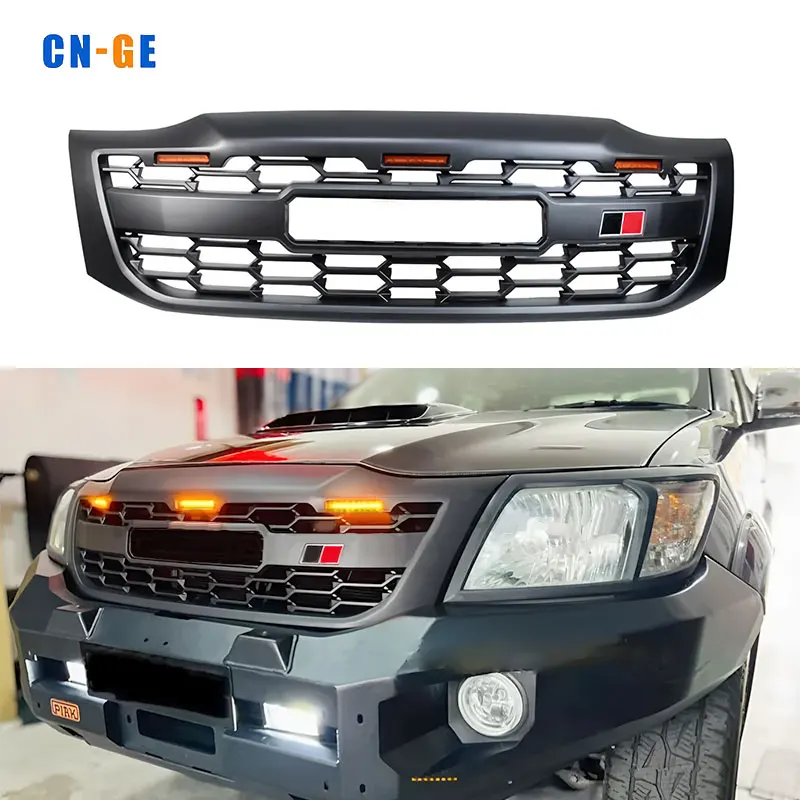 Accessories Abs Grill Front Bumper Grille For Toyota Hilux Vigo 2008-2014 Gr Sport Style Black Front Grille With Led Lights - Buy Accessories Abs Grillfront Bumper Grillefor Toyota Hilux Vigo 2008-2014gr Sport Style Black Front Grille With Led Lights Product on Alibaba.com