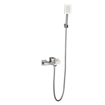 Modern 304 Stainless Steel Triple Function Hand Shower Faucet Wall Mount Bathroom Shower Mixer Set