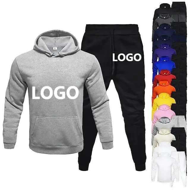 Wholesale Sublimation Tech Fleece Plain Track Suit Unisex Sweatsuit