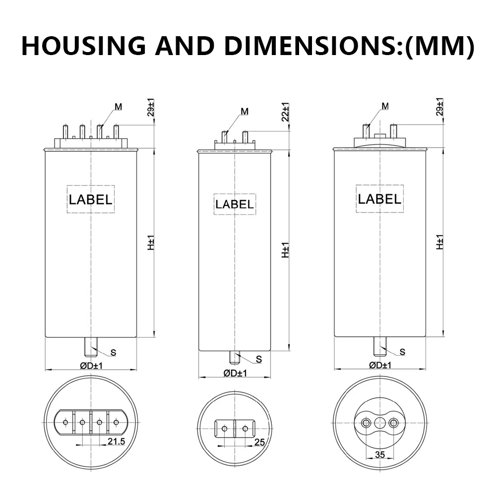 100V-660V Three-phase or Single-phase Kvar Self-healing Low-voltage Shunt Capacitor details