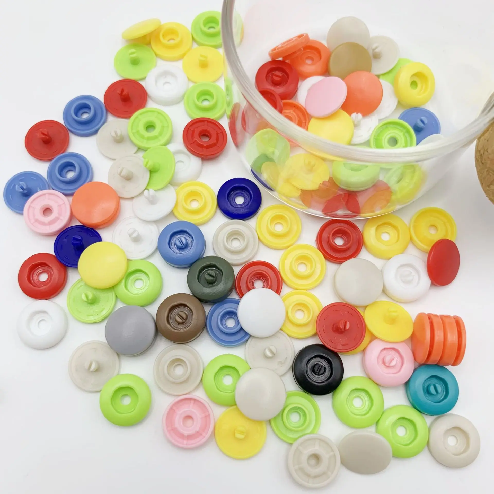 Factory Wholesale Colorful Button Snap Button T3_t5_t8 Plastic Press Snap Button for Garment