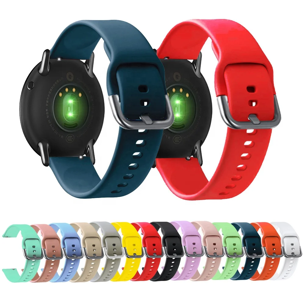 Wholesale New arrival 22mm 20mm rubber band strap for Amzafit Huawei GT46mm  watch strap Silver Buckle silicone watch band From m.alibaba.com