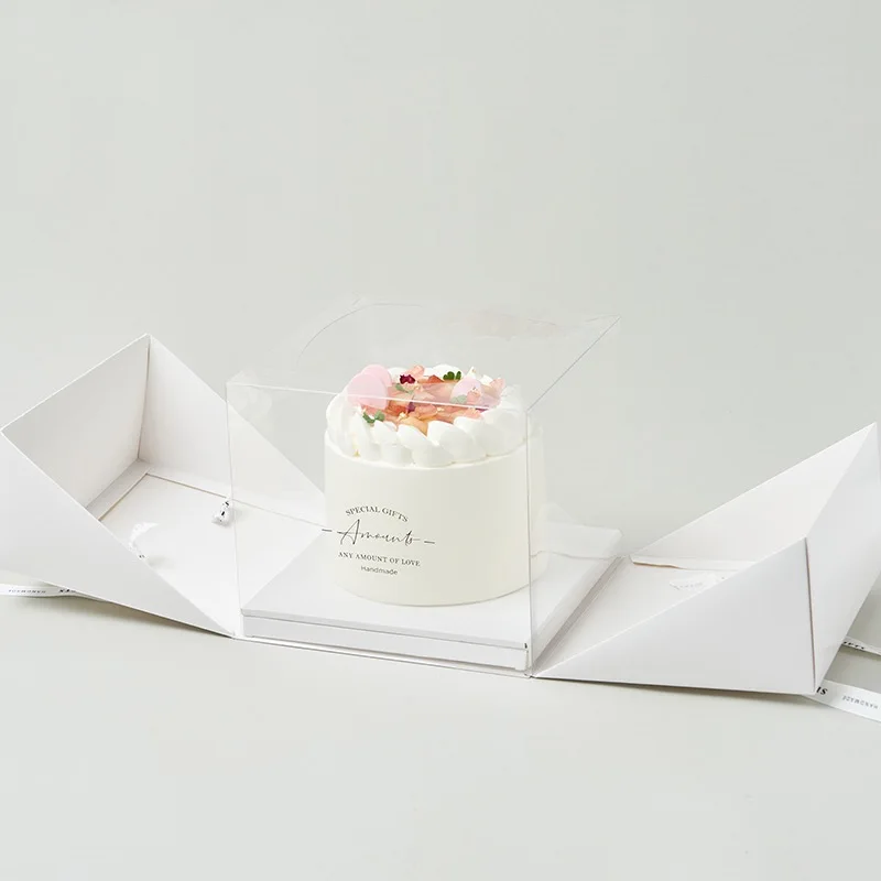 Round Transparent Cake Box - Custom Sizes & Logo Printing