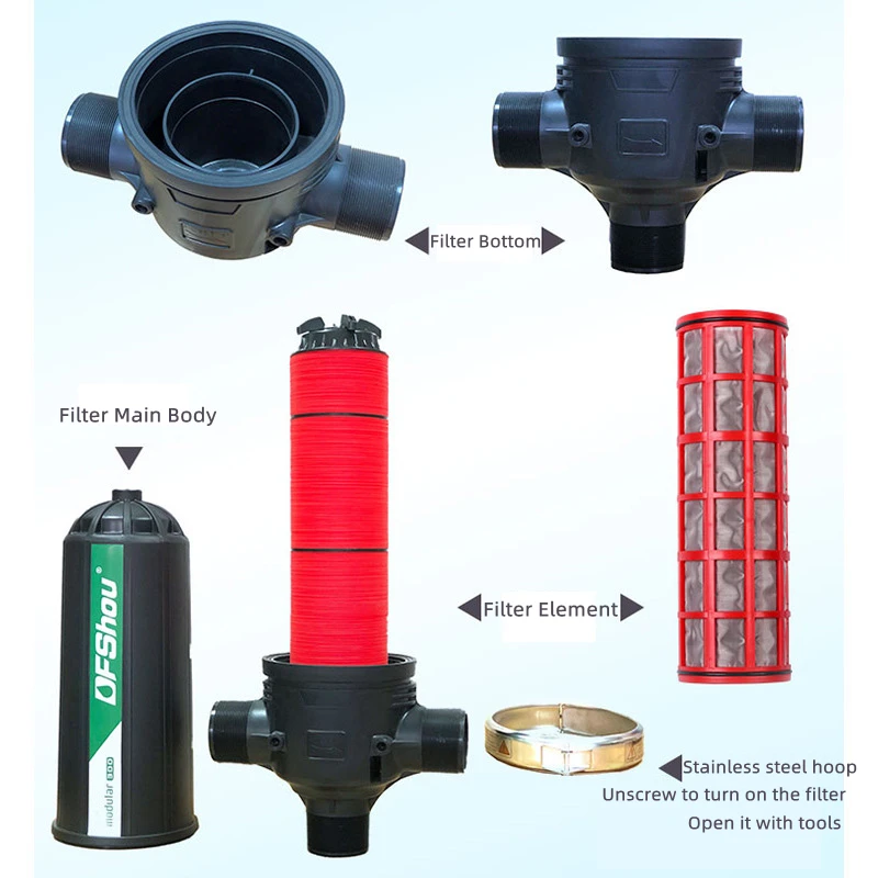 T Type 2 Inch 150 Psi Irrigation Strainer Disc Filter for Agriculture Water Filtration