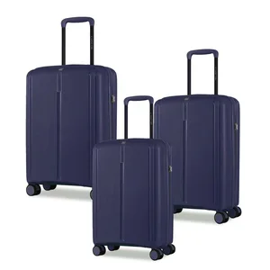 Luxury Suitcase New Arrival Suit Cases Wholesale 8-Wheeled PP Hard-Shell Lightweight 3-Piece Business Travel Bags Luggage Set for Travel