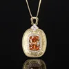 Bird's Nest cut champagne pendant with chain