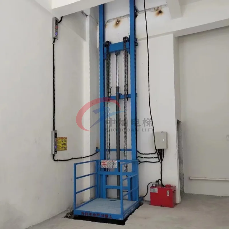 3 Ton 5 Ton Factory Warehouse Freight Elevator Cargo Lift 500kg 1000kg Guide Rail Hydraulic Vertical Goods Lifting