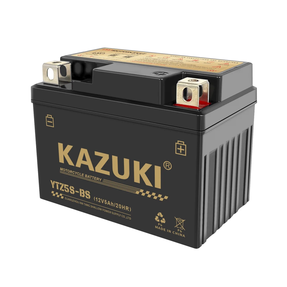 KAZUKI 12V Lead Acid Motorcycle Battery - MF Starting Battery, 4Ah
