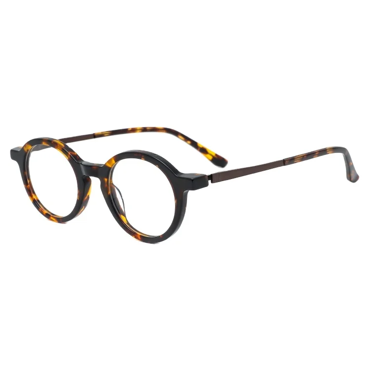 JBT005 Retro Mens Acetate Frame Titanium Temple Hot Sale Customize Small Eyewear Optical Frame Manufacturer Eyeglass Optical