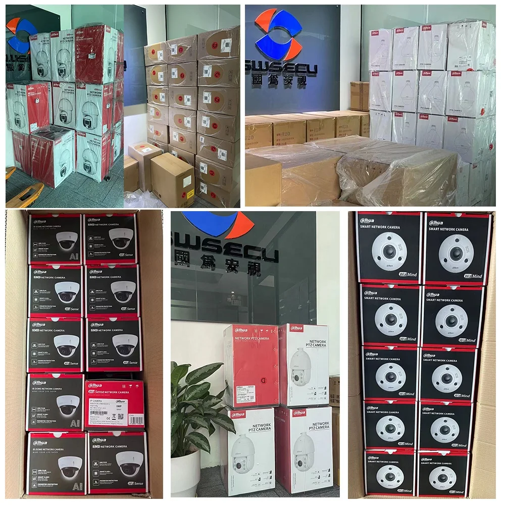 IPC-HDW2441T-S Dahua in Stock Cheap 4MP 30m IR AI Perimeter Protection SMD Plus Turret PoE Security CCTV alhua IP Camera