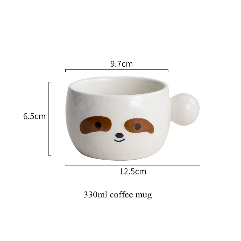 product fenn cartoon ceramic cute dinnerware animal sloth plate breakfast salad fruit bowl creative restaurant aesthetic dinner plate-60