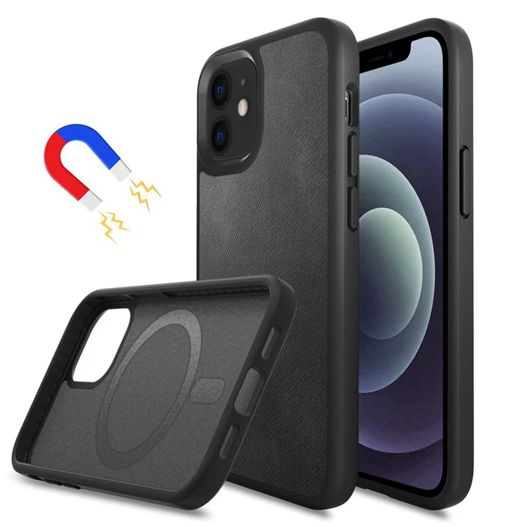 
Магнитный чехол для мобильного телефона из искусственной кожи для iPhone 12 Mini Pro Max, магнитный ударопрочный чехол для мобильного телефона 