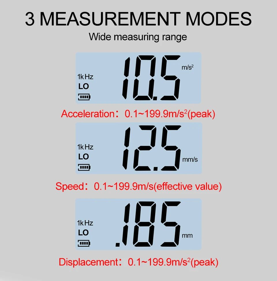 Portable Vibration Meter Smart Sensor As63a,Acceleration / Displacement