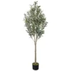 Green Potted Artificial Olive Trees With Fruits
