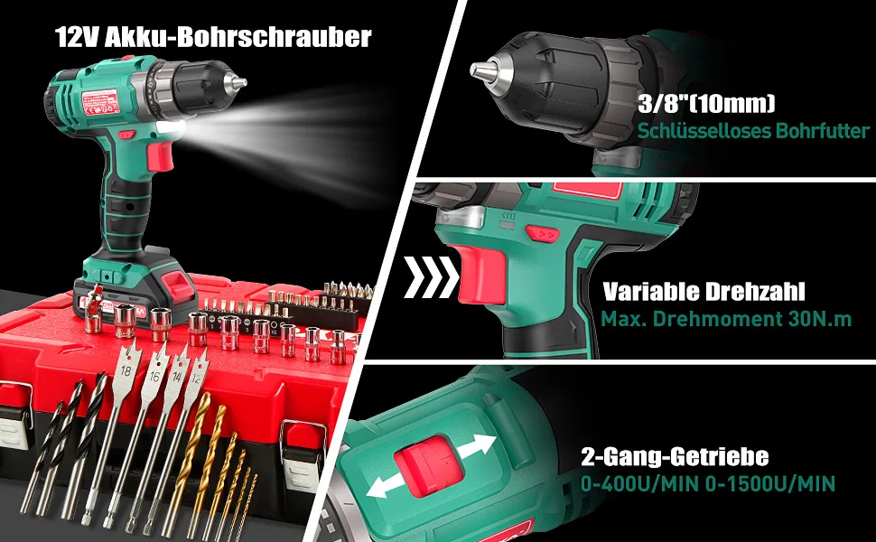 Hychika Oem Car Repair Household Cordles Electrical Power Tool Box Hand