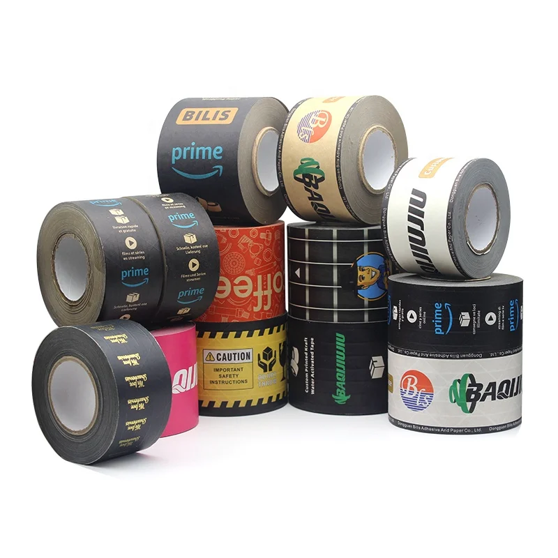 Custom Printed Kraft Paper Tape | Water Activated Adhesive | Reinforced ...