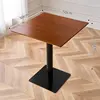 Tavolo quadrato con piano Ocean da 50 cm - Piastra in acciaio nero