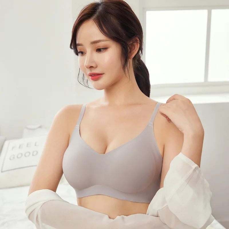 Top Quality Mixed Pattern Comfortable Wireless Bra Breast Cancer Seamless Bra