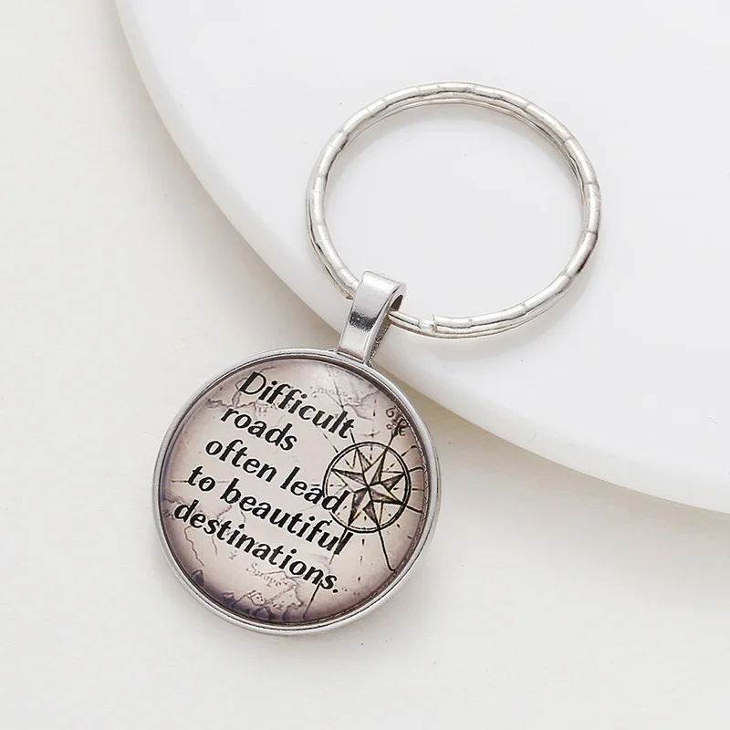 Новый стеклянный подвесной брелок с английской иконой модный для ключей подходящий ко всему из сплава праздничный персональный