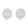 Plata/par/925 PIN de plata + tapa de oreja blanca