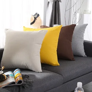 Solid Color Cushion Cover Polyester Skin Friendly Fabric Cushion Cover
