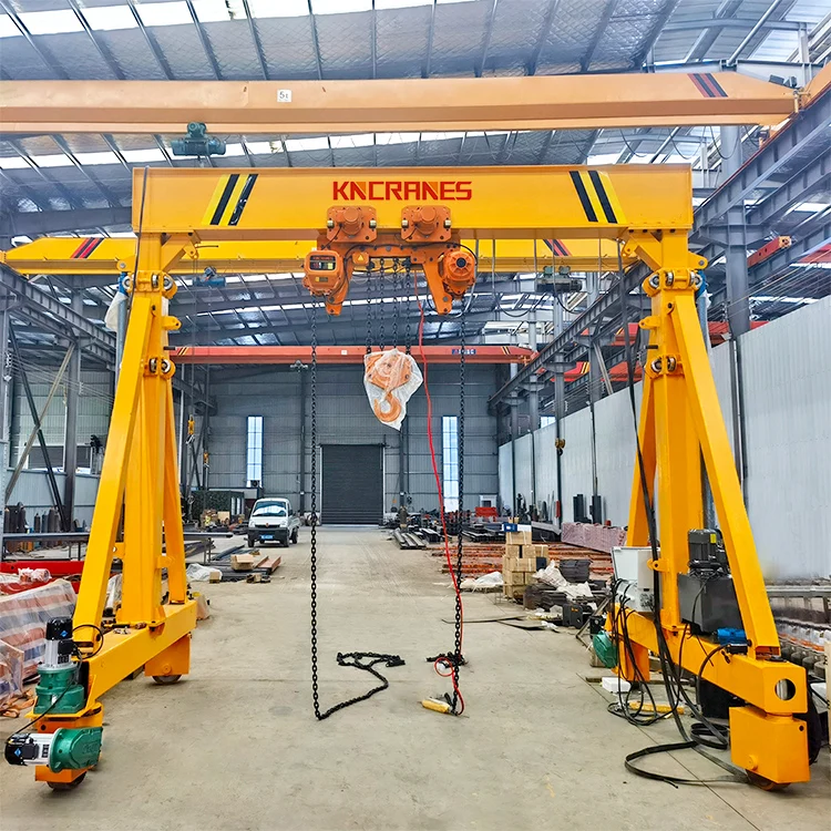 Adjustable Height Span Electric Hoist Type Trackless Mobile Lifting 1000kg 5 Ton 10 Ton Portable Gantry Crane