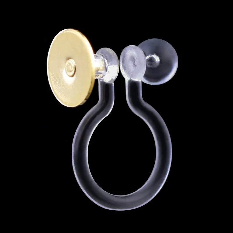 Clip on Earring Converter with Loop for DIY Earring Jewelry Making Non Piercing Invisible Clip Earrings