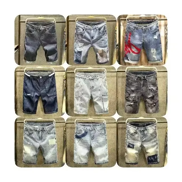 Factory direct sales new fashion summer casual new men's denim shorts Men's jeans shorts