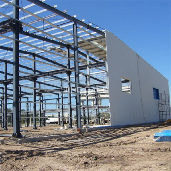 Le métal de bâtiments d'atelier de structure métallique jette le hangar préfabriqué d'entrepôt