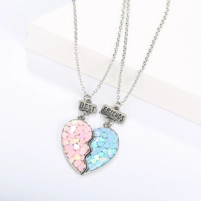 Trendy Cute Magnetic Bff Necklace Cartoon Star Sequin Planet