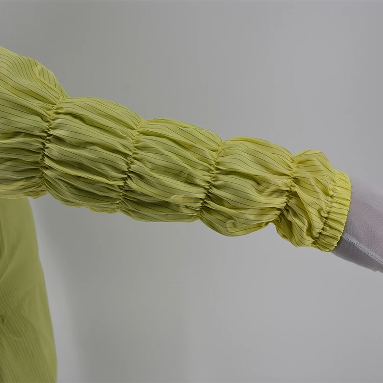 Одежда для чистки помещений Esd Meianshijia, индивидуальный желтый полиэфир для чистки помещений