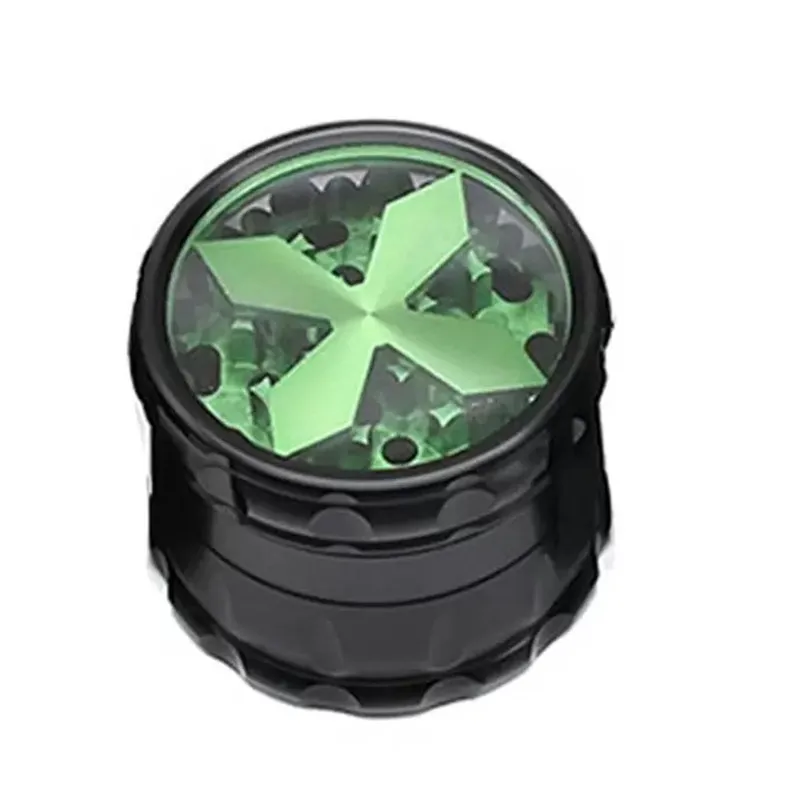 Wholesale 4 Parts Zinc Alloy Grinder Dry Herb Smoke Vaporizer Tobacco Pipe Mixed Color Smoking Grinder