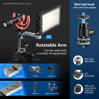 Neewer RGB LED Video Light, 12W RGB150 Full-Color Camera Light with Aluminum Alloy Body, CRI 97+, TLCI 97+, 2500~8500K, 3200mAh product image
