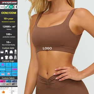 Custom Fabric Style Color Logo Quick Dry Yoga Bra Women Sports Underwear Gym Fitness Top Sujetador Deportivo Running Workout Bra