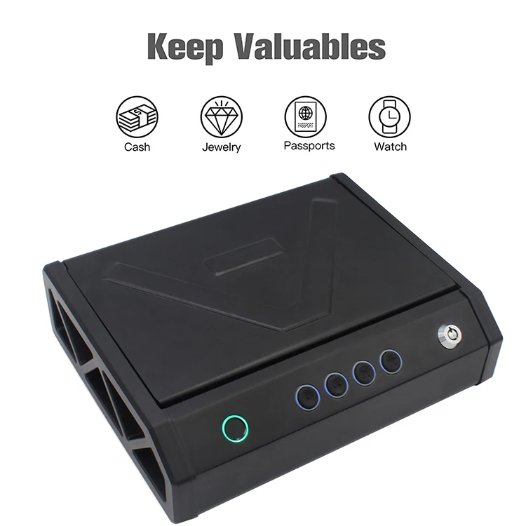 Volibel Gun Safe Box Security Safe Lock Box with Fingerprint, Code, App and Key for Home and Office(No Battery Include)