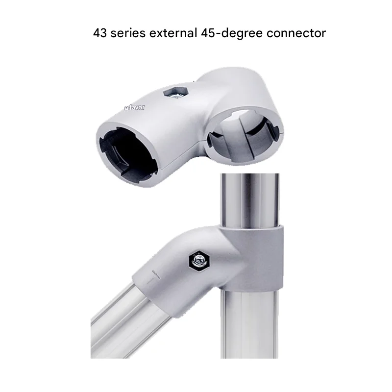 43mm Series 1000 Series External 45 Degree Joint Third Generation Wire Rod Aluminum Alloy Lean Pipe Connector Accessories Car
