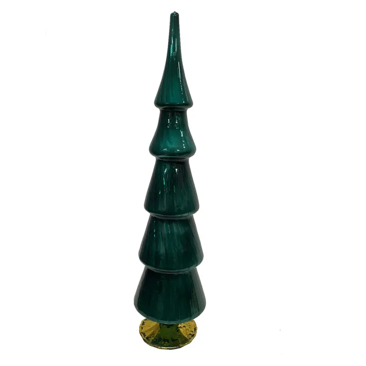 Modern vintage target red hand blown glass Christmas tree for sale supplier